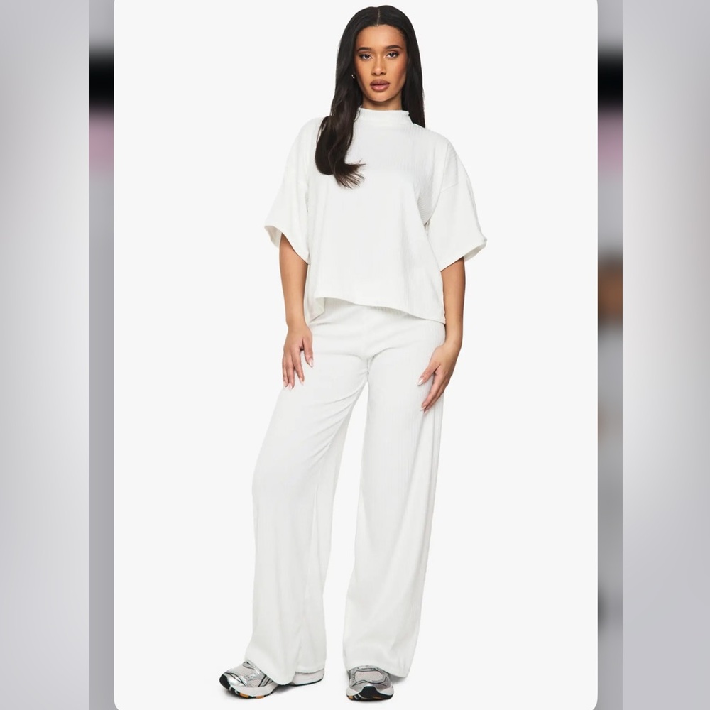 Boohoo Rob Oversized Short Sleeve Top & Wide Leg Trouser Set